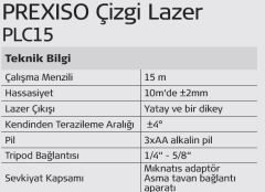Prexiso PLC15G Yeşil  Çizgi Lazeri