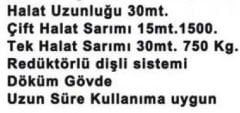 Max Extra 750-1500 Kg Endüstriyel Elektrikli Vinç Monofaze MX11110