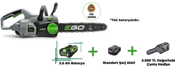 Ego CS1401E Akülü Ağaç Kesme Makinesi (Hediyeli)
