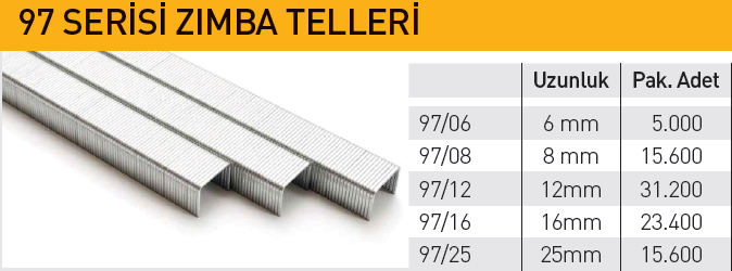 Bea 97/12 Serisi Zımba
