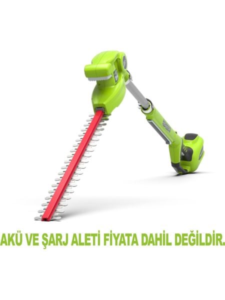 Greenworks 22147T Akülü Teleskopik Çit Budama Makinesi