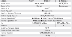 Craft & OZCO  T180V Sulu Şerit Testere Tezgahı KAYIŞLI