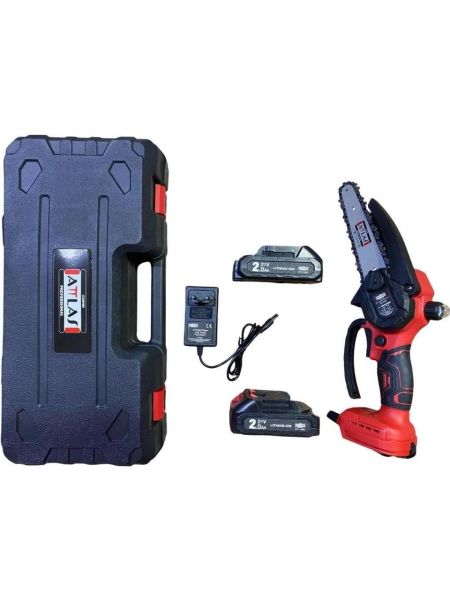Attlas ATB 21 BT 20W 2Ah Akülü Kömürsüz Budama Testeresi Çift Akülü 15cm