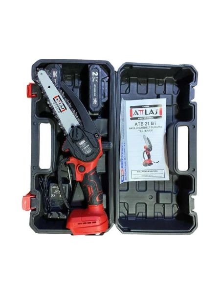 Attlas ATB 21 BT 20W 2Ah Akülü Kömürsüz Budama Testeresi Çift Akülü 15cm