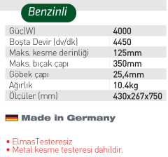 Norton CP514 BENZİNLİ Seramik Mermer Granit ve Ateş Tuğlası Kesim Makinası