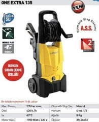 Lavor One Extra 135 Yıkama Makinesi 135 bar
