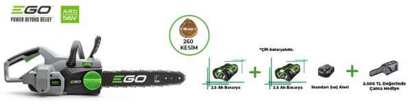 Ego CS1401E Çift Akülü Çantalı Testere Set