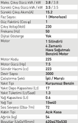 Full FGL 5000LE Benzinli Jeneratör