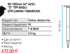 Bea D100-934C D Tipi Çivi Çakma Tabancası