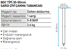Bea 550 DC Başlı Sargı Çivi Makinası