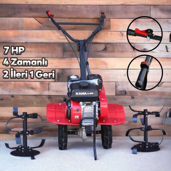 Kama KGL75Z Çapa Makinası Benzinli İpli 7 Hp + Çapa Alt Grubu Hediye