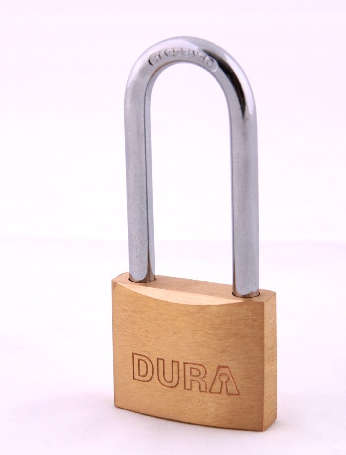 Dura 40 MM Pirinç Asma Kilit Uzun Kancalı