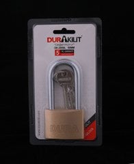 Dura 50 MM Pirinç Asma Kilit Uzun Kancalı