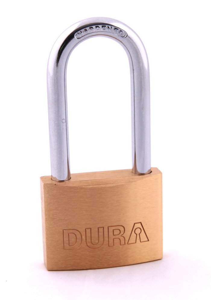 Dura 50 MM Pirinç Asma Kilit Uzun Kancalı