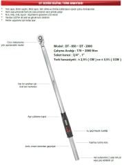 GAV DT 200 SERİSİ DİJİTAL TORK ANAHTARI