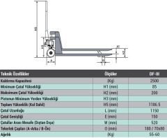 Jetco DF-3 2.5 Ton Transpalet