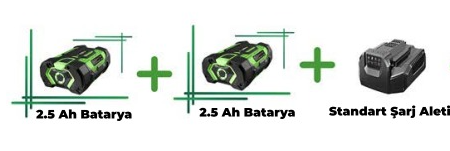 Ego LM1701E Çİft Akülü Çim Biçme Makinesi