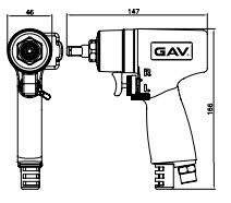Gav OS-4051 3/8 inç Havalı Somun Sökme