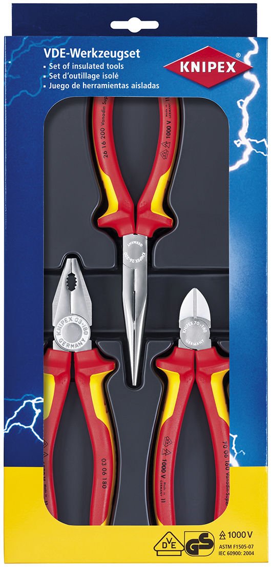 KNIPEX 00 20 12 - 3'LU VDE PENSE SETI