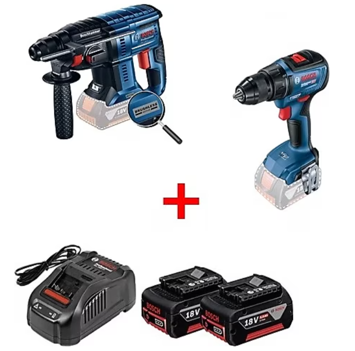 Bosch GBH 180-Li + GSR 18V-50  18 V 2x5 Ah Akülü El Aletleri Seti