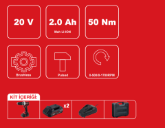 ATTLAS PRO  ATBL 18 PD-202 C Akülü Darbeli Matkap (KÖMÜRSÜZ)
