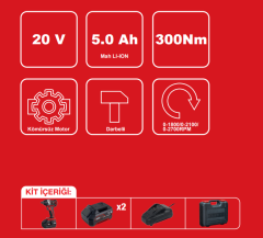 ATTLAS PRO  ATBL 18 IW-502 C Akülü Darbeli Somun Sıkma (KÖMÜRSÜZ)