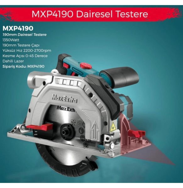 Max Extra MXP 4190 190 MM 1300 W Sunta Kesim Makinası
