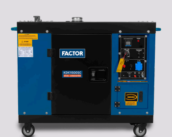 FACTOR  KDK 11500 SC 11 kVA Monofaze Kabinli Dizel Jeneratör