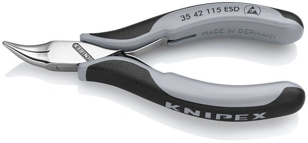 KNIPEX 35 42 115ESD ELEKTRONKÇI EGRI KARGABURUN