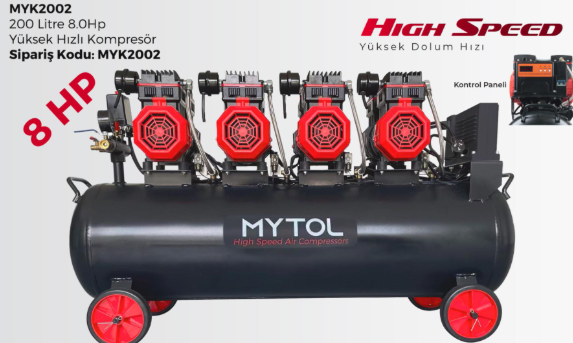 MYTOL  200 Litre Yüksek Hızlı Kompresör  MYK2002