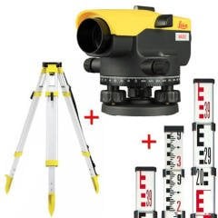 Leica NA324 Optik Nivo Set  +RTM01 Tripod+ RMM 05 Mira