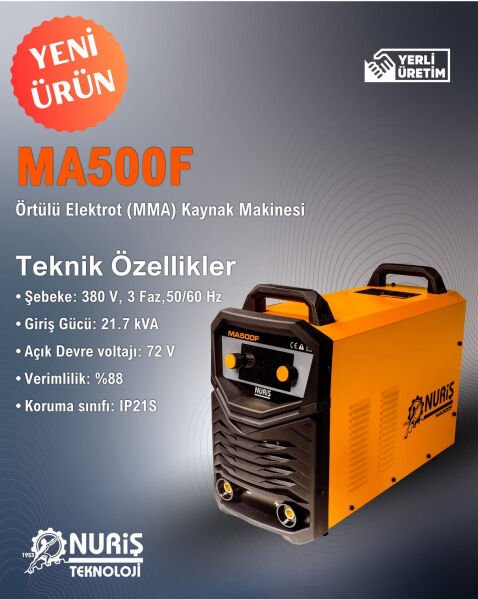 Nuriş MA500F 500 A İnverter Kaynak Makinesi