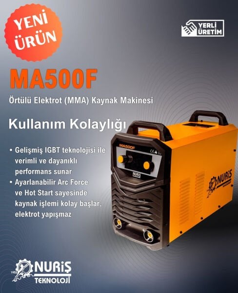 Nuriş MA500F 500 A İnverter Kaynak Makinesi