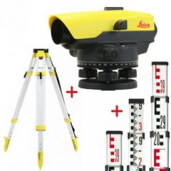 Leica NA332 Optik Nivo Set +RTM01 Tripod+ RMM 05 Mira