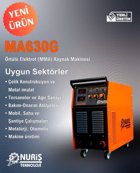 Nuriş MA630  G İnverter Kaynak Makinesi