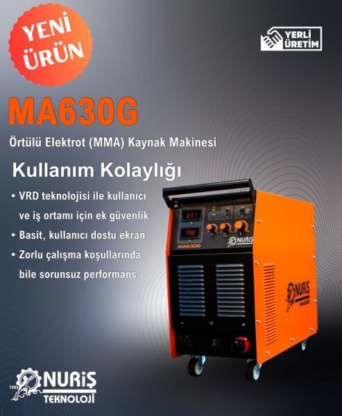 Nuriş MA630  G İnverter Kaynak Makinesi