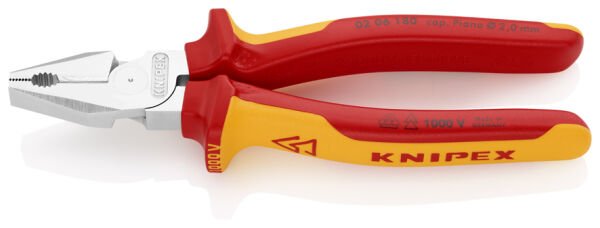 KNIPEX 02 06 180 AGIR HIZMET VDE KOMBINE PENSE
