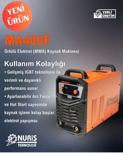 Nuriş MA400F 400 A İnverter Kaynak Makinesi