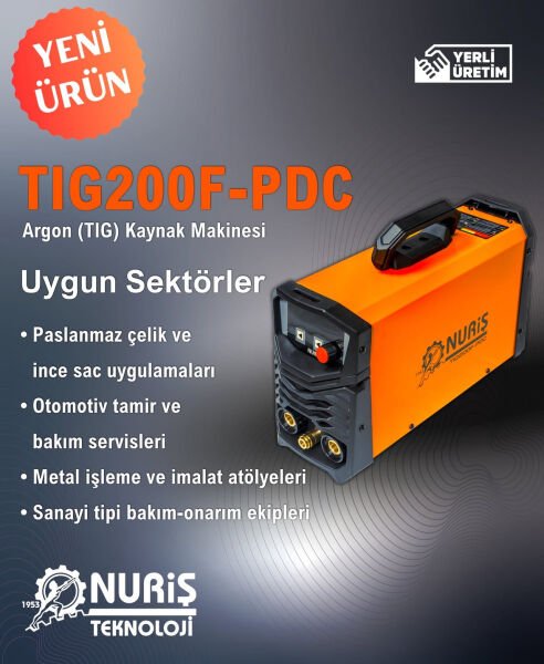 Nuriş Tig 200F PDC Argon Kaynak Makinası