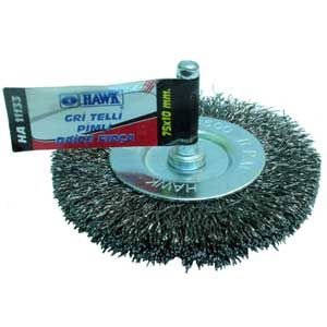 Hawk 50 x 6 mm. Gri Telli Pimli Daire Fırça