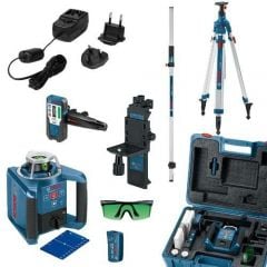 Bosch GRL 300 HVG Yeşil Rotasyon Lazeri Set Mira+Sehpa (İç Mekan İçin)