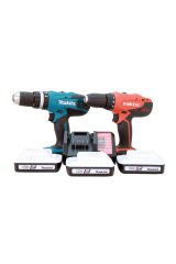 Makita HP457DWE3 18V Li Üç Akülü Şarjlı Darbeli Matkap Vidalama
