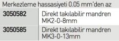 Optimum Direkt Takilabilen Mandren (MK2/0-8mm)