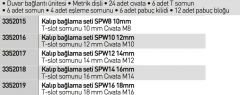 Optimum SPW Kalip Baglama Seti SPW8 10mm