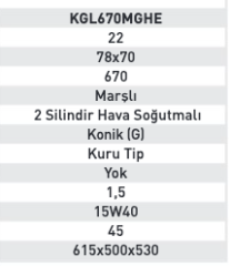 Kama By Reis KGL670MGHE Benzinli Motor (22 Hp) Marşlı