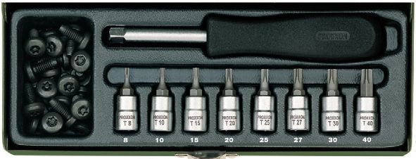 Proxxon 23108 Torx Lokma Anahtar Takımı 9 Parça (1/4'')