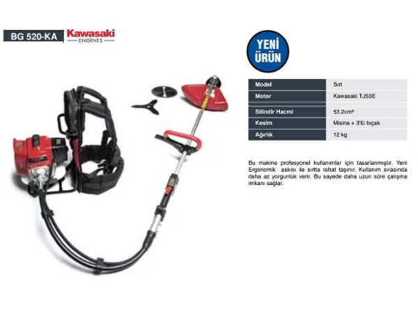 Kawasaki Blacker BG520-KA Sırt Motorlu Tırpan