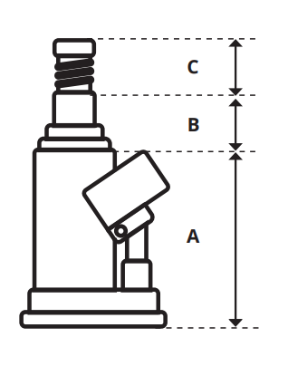 RAYNO HİDROLİK ŞİŞE KRİKO - EMNİYET VALFLİ 2 TON