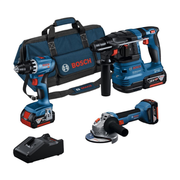 Bosch Gsr+Gws+Gbh 3X4.ah 3Lü Set