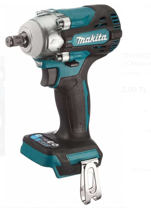 Makita DTW300Z Akülü Somun Sıkma 18V Solo